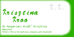 krisztina kroo business card